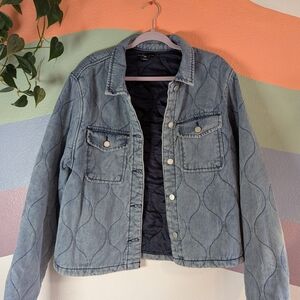 Sincerely Jules Blue Quilted Jean Jacket